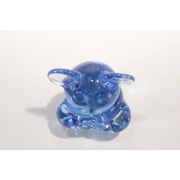 Blue Glass Koala Teddy Panda Bear Small Paperweight Cottagecore MCM - Picture 7 of 10